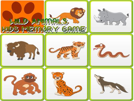 Kids Memory – Wild Animals