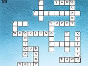 Baby Animal Cross Word